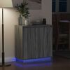vidaXL LED Sideboard Gr&aring; Sonoma 71 x 34,5 x 75 cm Konstrueret tr&aelig;