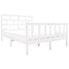 vidaXL sengestel 135x190 cm Double massivt fyrretr&aelig; hvid