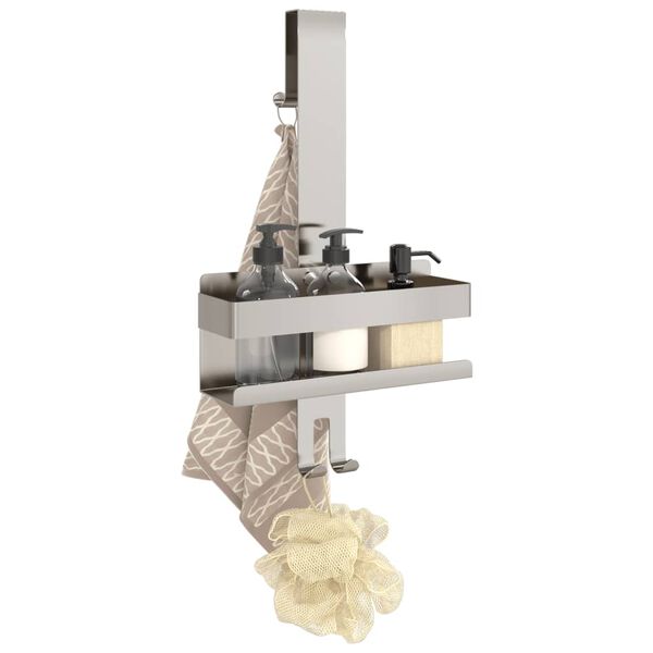 vidaXL brusehylde med ophæng børstet 304 rustfrit stål