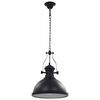 vidaXL loftlampe rund E27 sort