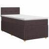 vidaXL Boxmadras med topmadras M&oslash;rk Brun 80 x 200 cm Stof