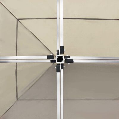 vidaXL foldbart festtelt med vægge aluminium 6 x 3 m cremefarvet