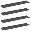 vidaXL Sv&aelig;vende hylde 4 stk. Sort 100 x 18 x 2,5 cm St&aring;l