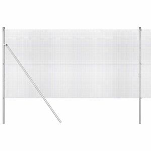 vidaXL Svejset tr&aring;dhegn jordfastg&oslash;relse 25 x 1,2 m Galvaniseret st&aring;l