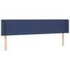 vidaXL sengegavl med kanter 163x16x78/88 cm stof bl&aring;