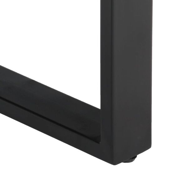 vidaXL b&aelig;nk 160 cm &aelig;gte gedeskind sort og brun