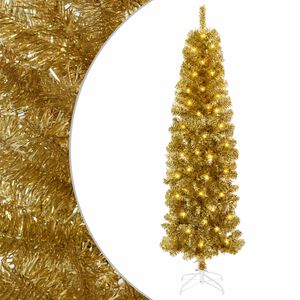 vidaXL Kunstigt slankt juletr&aelig; 180 cm 300 LED'er Varm hvid