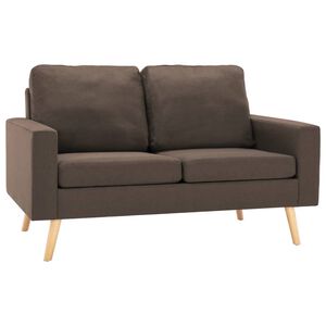 vidaXL 2-personers sofa stof brun