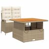 vidaXL spisebordss&aelig;t til haven 2 dele med hynder polyrattan beige