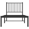 vidaXL sengeramme med sengegavl 75x190 cm metal sort