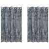 vidaXL Velour Gardiner 2 stk. S&oslash;lvgr&aring; 175 x 140 cm Fl&oslash;jl