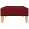 vidaXL 2-personers sovesofa med fodskammel stof vinr&oslash;d