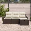 vidaXL Sofa Sæt med pude 4 pcs polyrattan