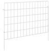 vidaXL Havehegn med p&aelig;le 12 stk. 75 x 50 cm Galvaniseret st&aring;l S&oslash;lv