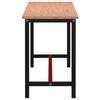 vidaXL arbejdsb&aelig;nk 220x55x81,5 cm massivt b&oslash;getr&aelig; og metal