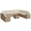 vidaXL sofas&aelig;t til haven 11 dele med hynder polyrattan beige