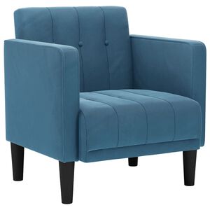 vidaXL sofastol med arml&aelig;n 53 cm velour bl&aring;