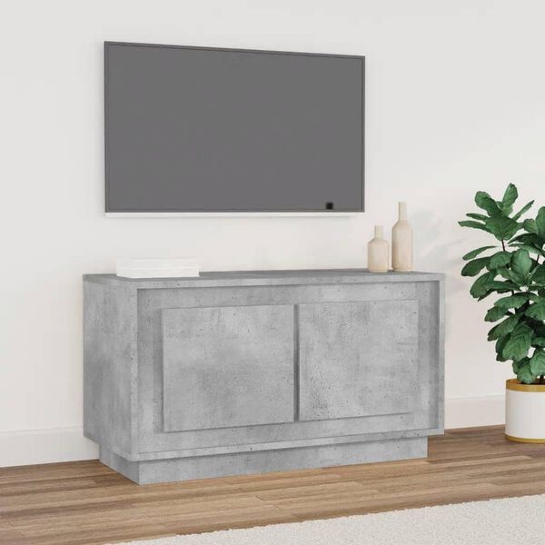 vidaXL tv-bord 80x35x45 cm konstrueret træ betongrå