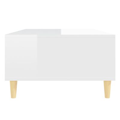 vidaXL sofabord 103,5x60x35 cm spånplade hvid højglans