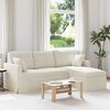 vidaXL Sofa Creme 198 x 134 x 80 cm Fl&oslash;jl
