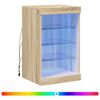 vidaXL sk&aelig;nk med LED-lys 41x37x67 cm sonoma-eg