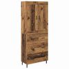vidaXL Highboard 2 stk. Gammelt tr&aelig; 69,5 x 34 x 180 cm Konstrueret tr&aelig;