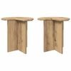 vidaXL Sidebord 2 stk. Artisan-eg &Oslash; 39 x 38 cm Konstrueret tr&aelig;