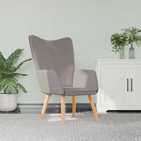 vidaXL l&aelig;nestol stof gr&aring;brun