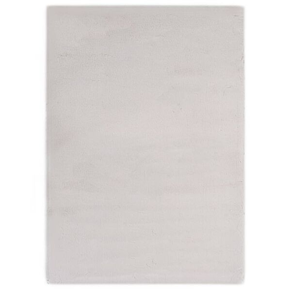 vidaXL gulvt&aelig;ppe 120x160 cm kunstigt kaninskind gr&aring;