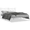 vidaXL sengeramme med sengegavl 140x190 cm metal hvid