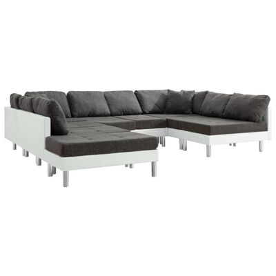 vidaXL modulær sofa kunstlæder hvid