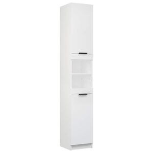 vidaXL badev&aelig;relsesskab 32x34x188,5 cm konstrueret tr&aelig; hvid
