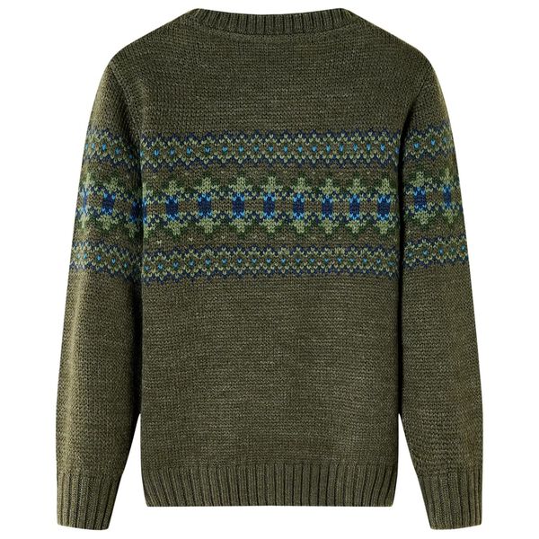 Sweater til børn str. 104 strikket kakifarvet