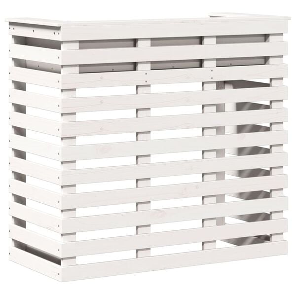 vidaXL udend&oslash;rs barbord 113,5x50x103 cm massivt fyrretr&aelig; hvid