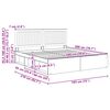 vidaXL Sengestel med hovedg&aelig;rde R&oslash;get eg 180 x 200 cm Massiv fyrretr&aelig;