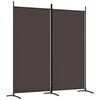 vidaXL 2-panels rumdeler 175x180 cm stof brun