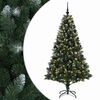 vidaXL Kunstig juletr&aelig; med kugler 180 cm 300 LED'er Varm hvid