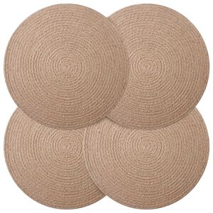 vidaXL Jute d&aelig;kkeservietter 4 stk. Naturfarvet 100% Tossa Jute