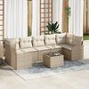 vidaXL Havesofa S&aelig;t Beige 55 x 55 x 37 cm polyrattan