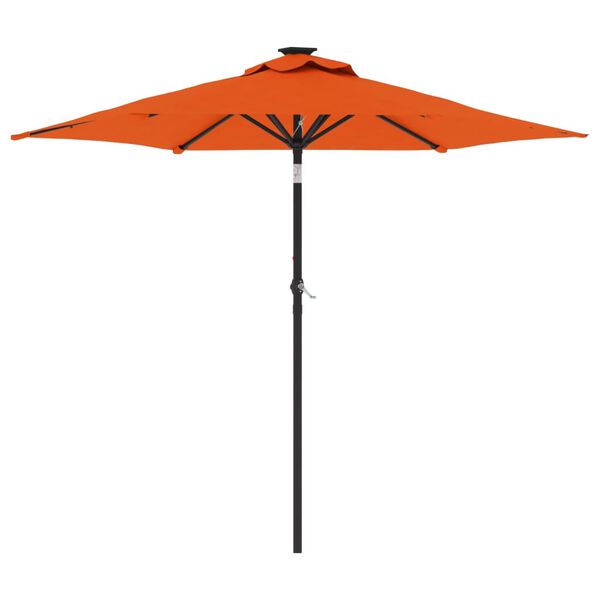 vidaXL parasol med st&aring;lstang 225x225x212 cm terracotta