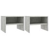 vidaXL sengeborde 2 stk. 40x30x30 cm konstrueret tr&aelig; Betongr&aring;