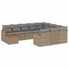 vidaXL sofas&aelig;t til haven 11 dele med hynder polyrattan beige