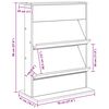vidaXL Magasin Rack Gammelt tr&aelig; 70 x 41 x 96 cm Konstrueret tr&aelig;