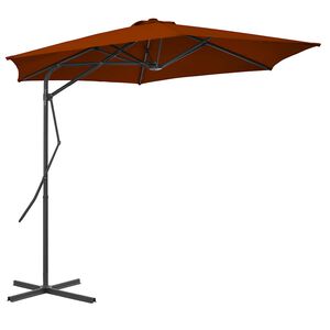 vidaXL parasol med st&aring;lstang 300x230 cm terrakotta