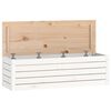 vidaXL opbevaringskasse 109x36,5x33 cm massivt fyrretr&aelig; hvid