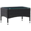 vidaXL sofabord 70x40x38 cm polyrattan sort