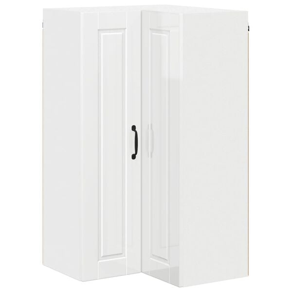 vidaXL K&oslash;kkenskab H&oslash;j gloss hvid 57 x 57 x 100 cm Konstrueret tr&aelig;