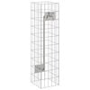 vidaXL Gabion Vandhane 4 stk. S&oslash;lv 25 x 25 x 100 cm Galvaniseret st&aring;l