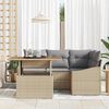 vidaXL Havesofa S&aelig;t med opbevaring 5 pcs Beige Poly rattan