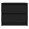 vidaXL sengeborde 2 stk. 50x39x43,5 cm konstrueret træ sort